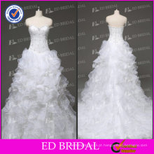 ED Bridal Alibaba Vestido de casamento Layered Organza Real Sample Ruffle Designer Nupcial Dress Patterns